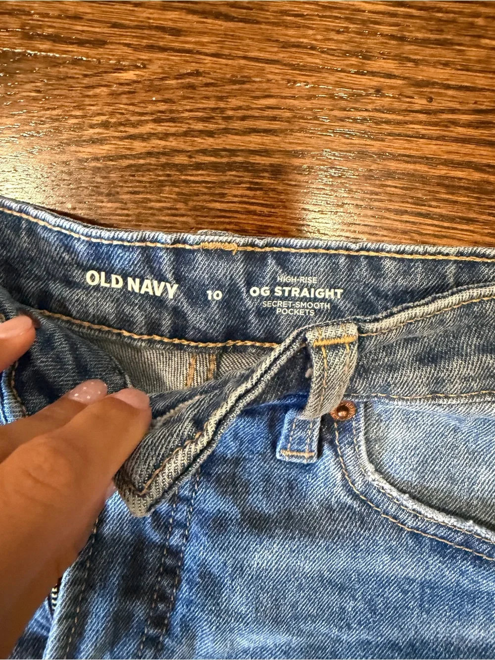 Old Navy Light Blue Distressed Denim Jean Shorts